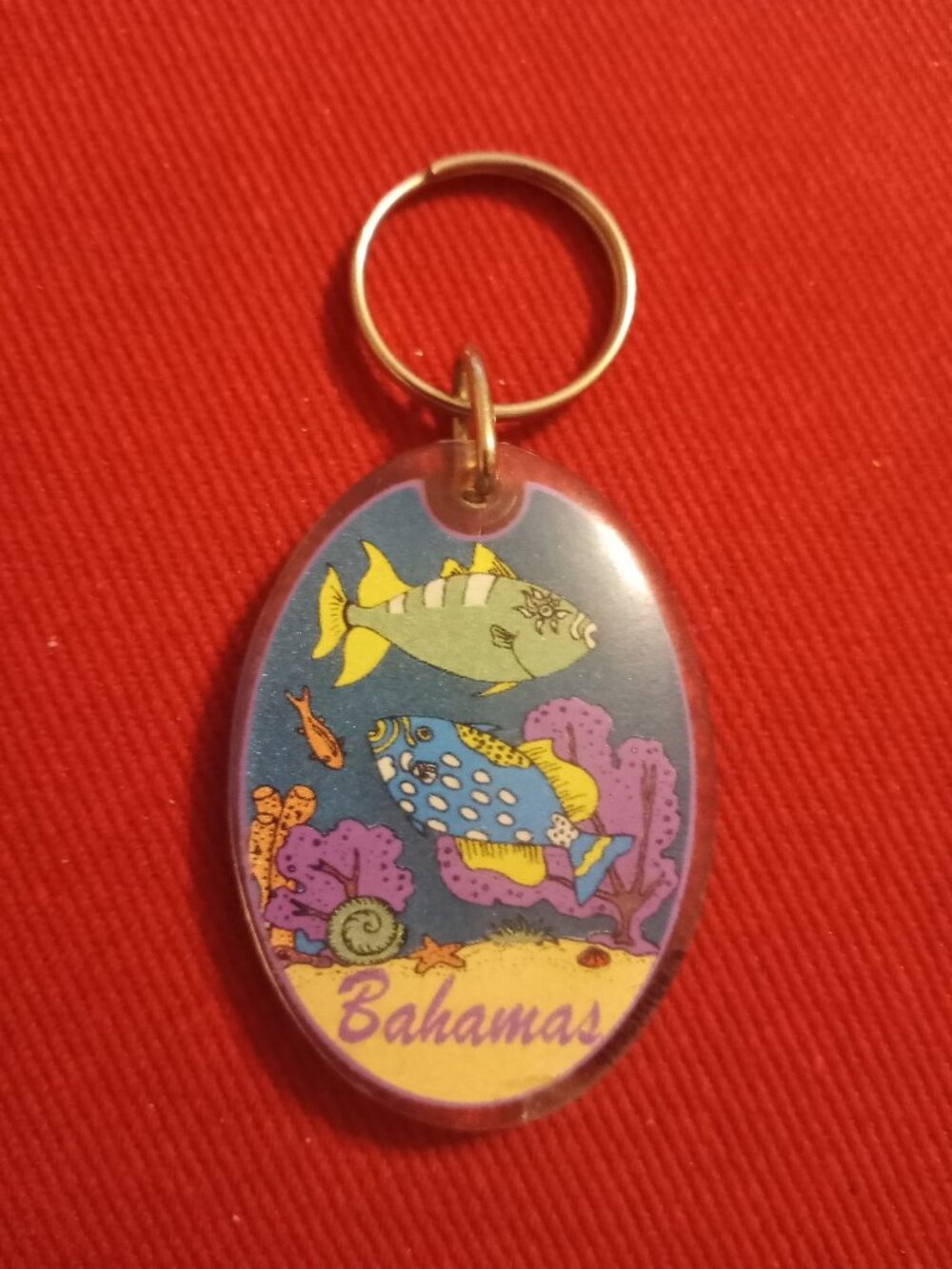 The Bahamas Plastic Souvenir Keychain